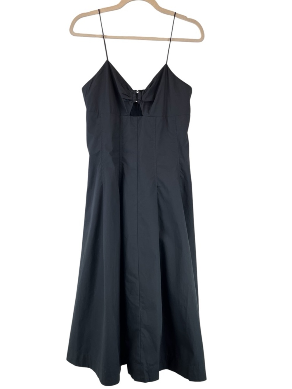 NEW Banana Republic Black Bandeau Midi Dress Pleated 100% Cotton Sz 4 NWT - Picture 5 of 16